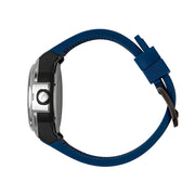 STOCKHOLM 42mm w. blue silicon band