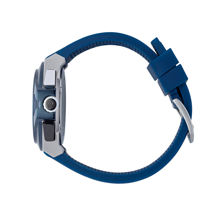 STOCKHOLM 42mm w. blue silicon band