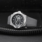 STOCKHOLM 42mm w. grey silicon band