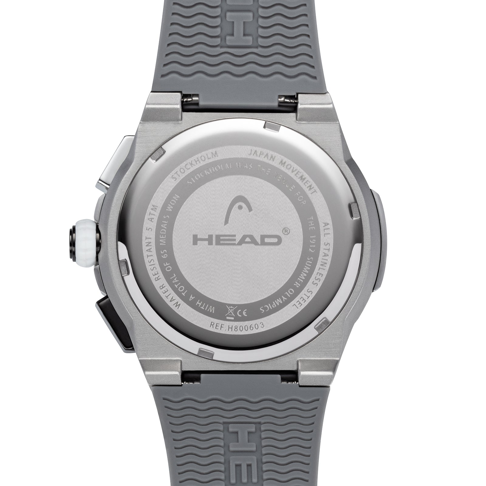 STOCKHOLM 42mm w. grey silicon band