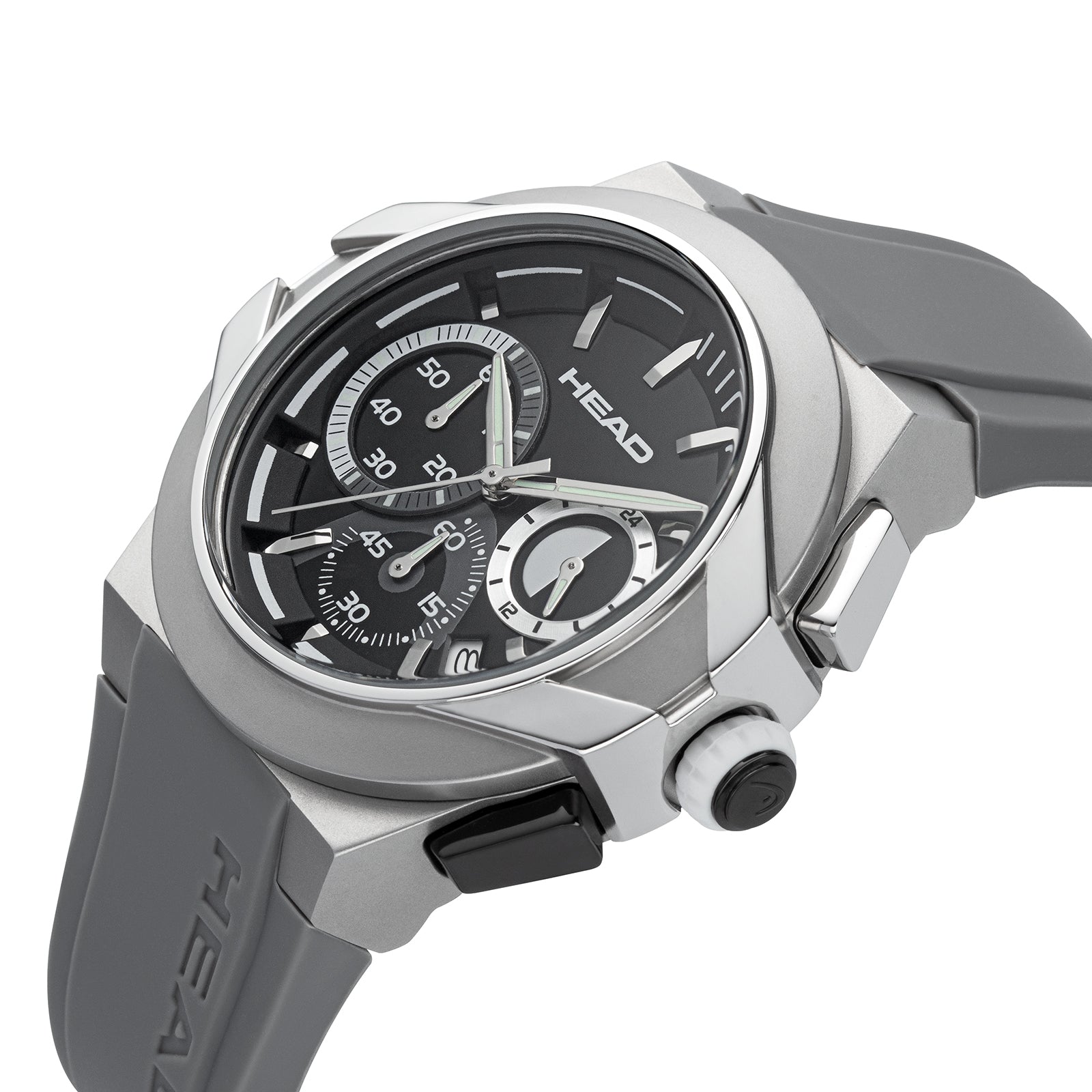 STOCKHOLM 42mm w. grey silicon band