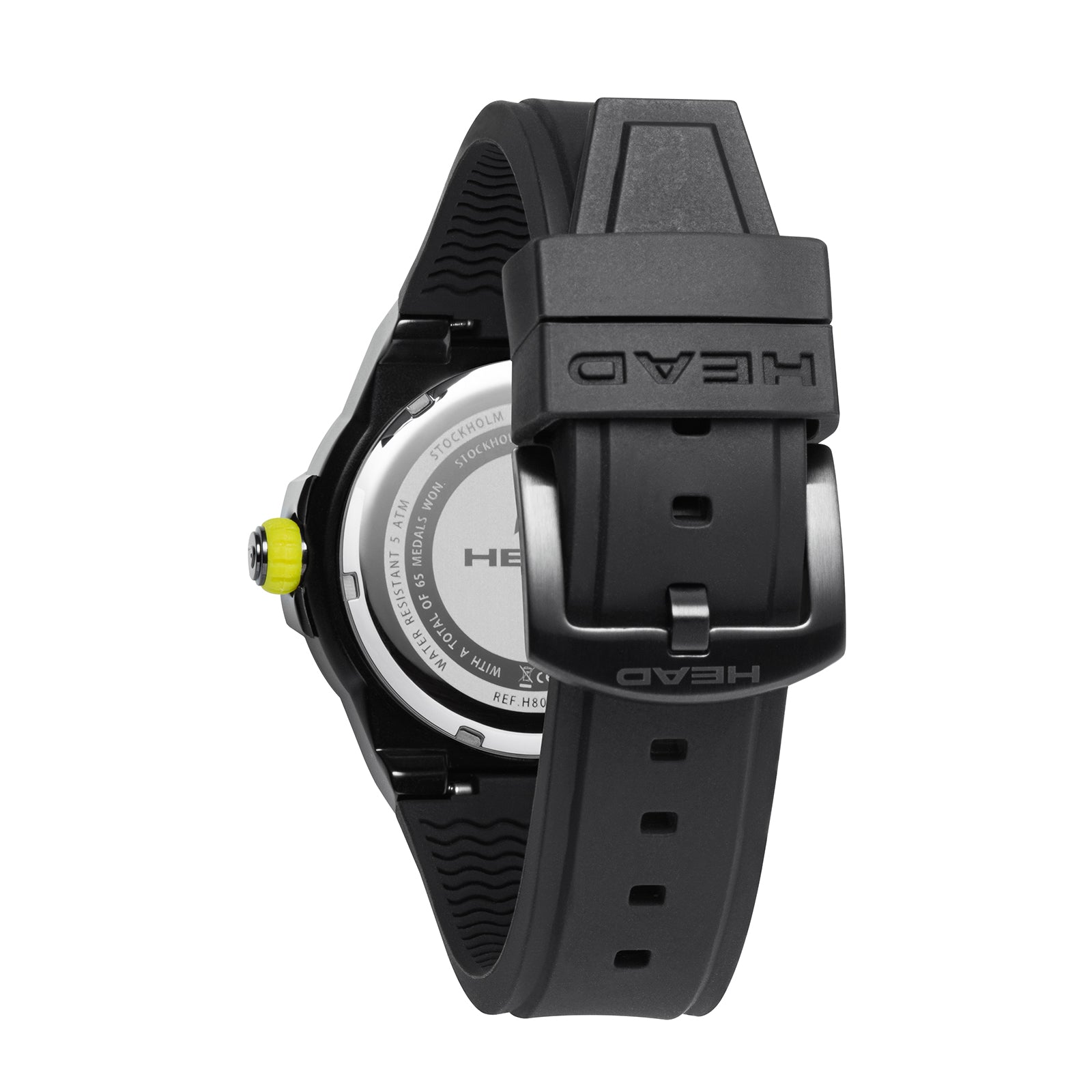 STOCKHOLM 42mm w. black silicon band