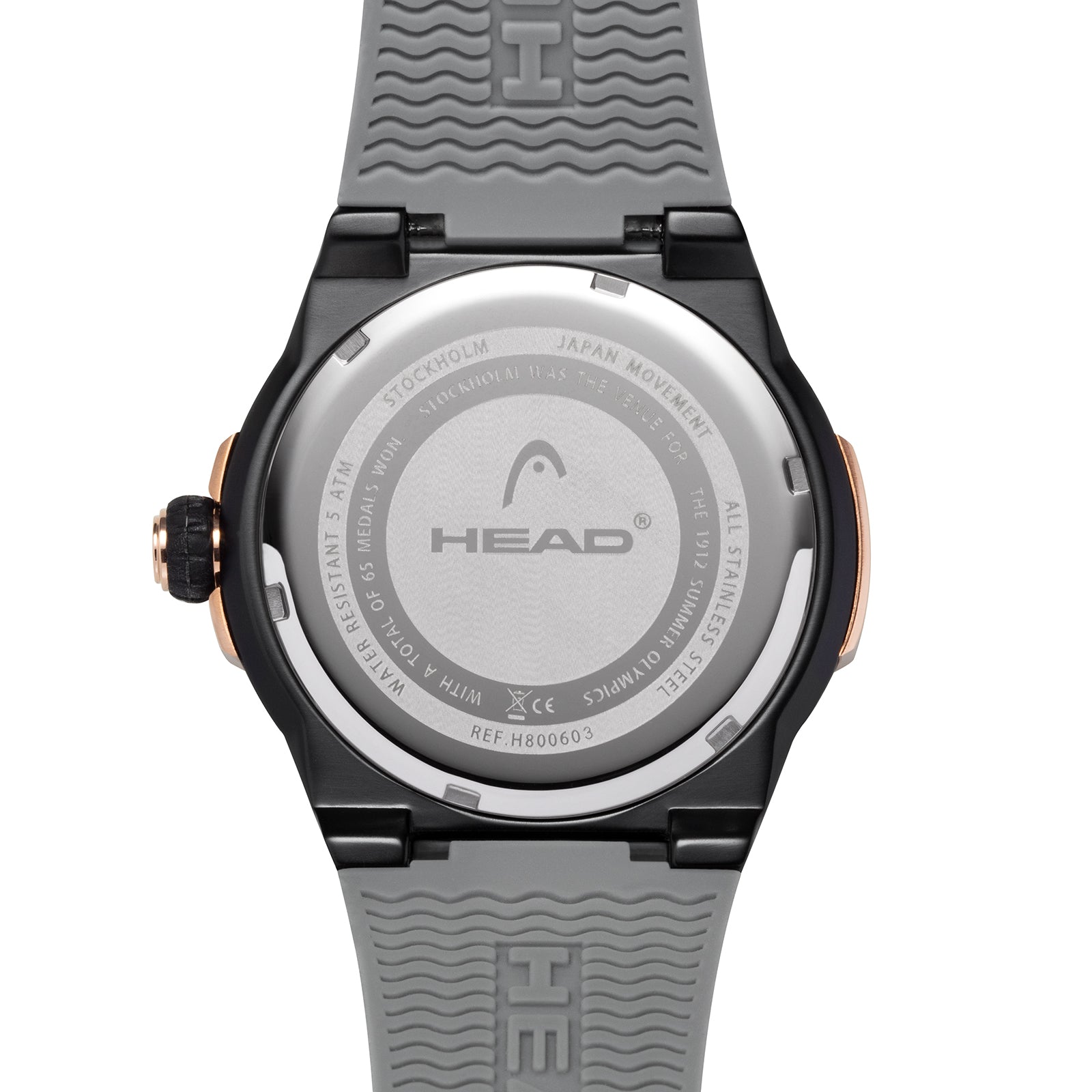 STOCKHOLM 42mm w. grey silicon band