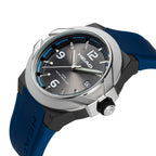 STOCKHOLM 42mm w. blue silicon band