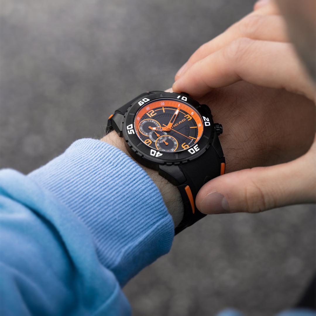 HEAD Watch VANCOUVER 1 Black/Orange | Official HEAD Watches